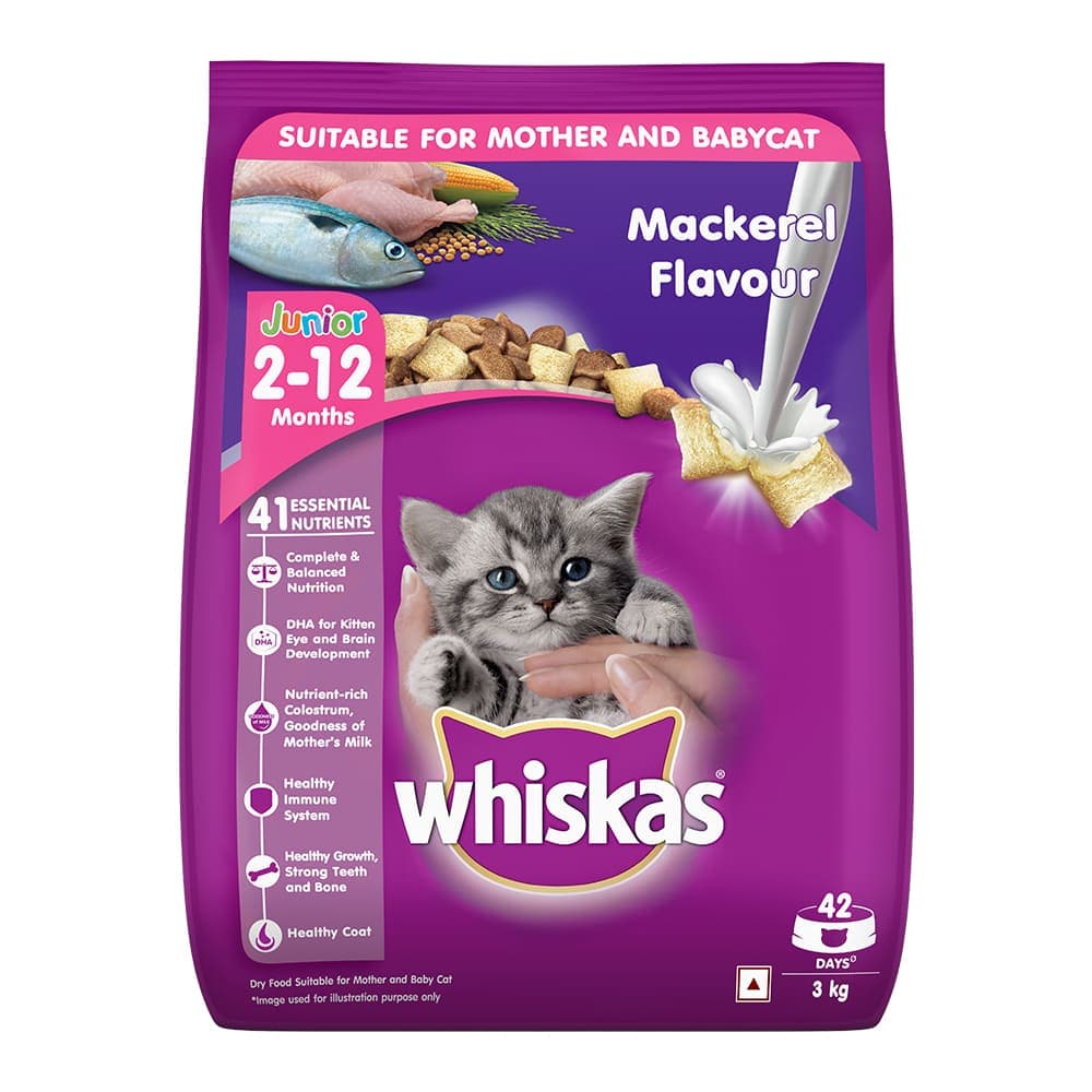 Whiskas Mackerel Flavour Dry Food for Mother and Baby Cat