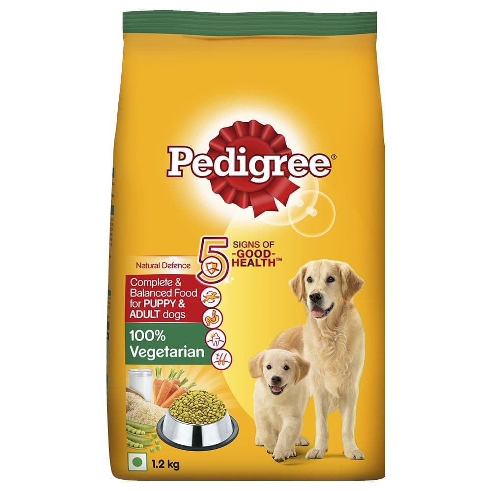 Pedigree Complete & Balanced 100% Vegetarian Dry Food for Puppy & Adult Dogs