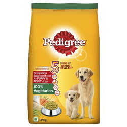 Pedigree 100% Vegetarian Dry Dog Food for Puppy and Adult Dogs