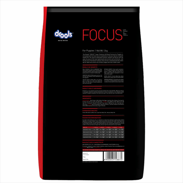 Drools Focus Super Puppy and Absolute Calcium Bone Jar Dog Dry Food Combo