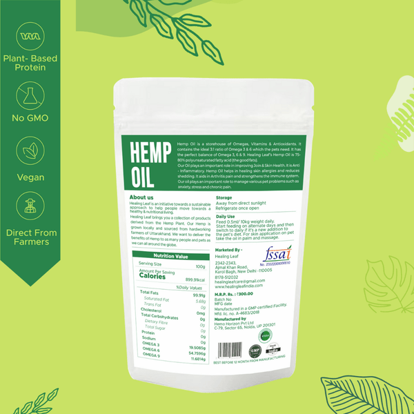Healing Leaf Hemp Oil for Pets and Drools Absolute Salmon Oil Syrup Supplement for Dogs for Combo