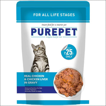 Purepet Real Chicken & Chicken Liver in Gravy Cat Wet Food