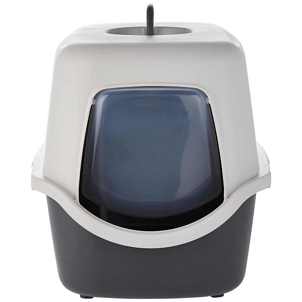 Trixie Vico Cat Litter Tray with Hood for Cats (Dark Grey) Litter Supplies Trixie