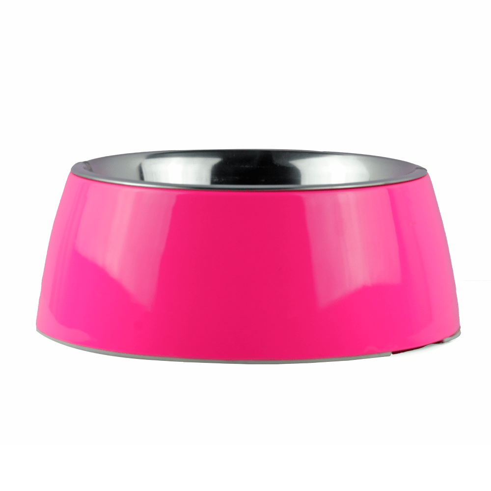 Basil Solid Color Melamine Bowl for Dogs and Cats (Pink)