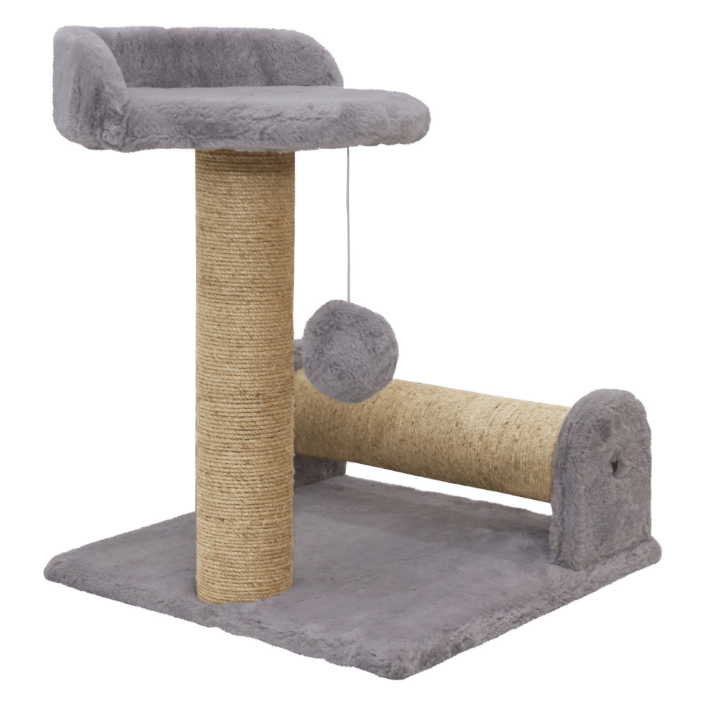 Hiputee Dual Scratching Post Tree with Natural Sisal Rope for Kittens & Cats
