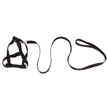 Emily Pets Leash And Harness Set for Dogs and Cats (Black)