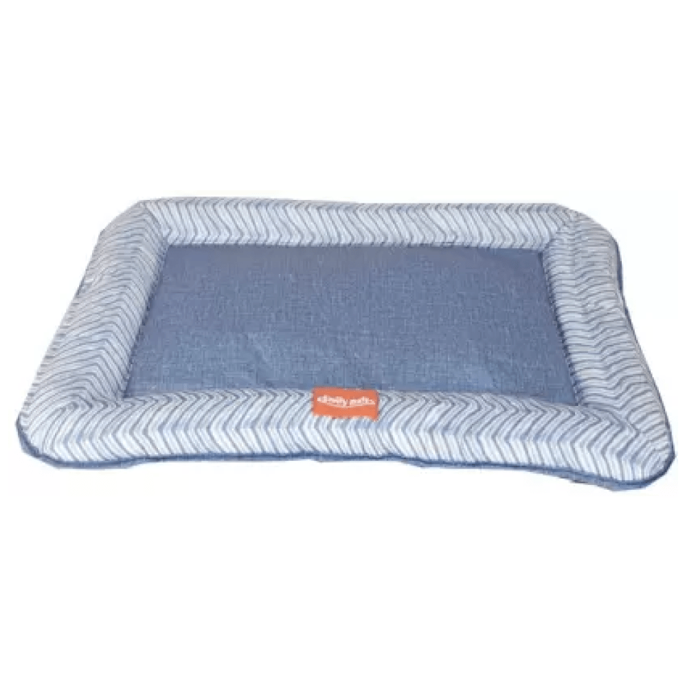Emily Pets Square Shape Bed for Pets (Blue)
