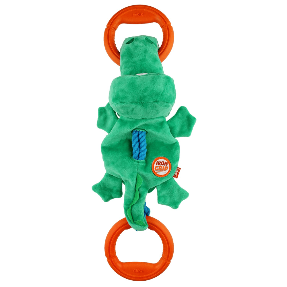 GiGwi Iron Grip Crocodile Plush with TRP Handle Toy for Dogs
