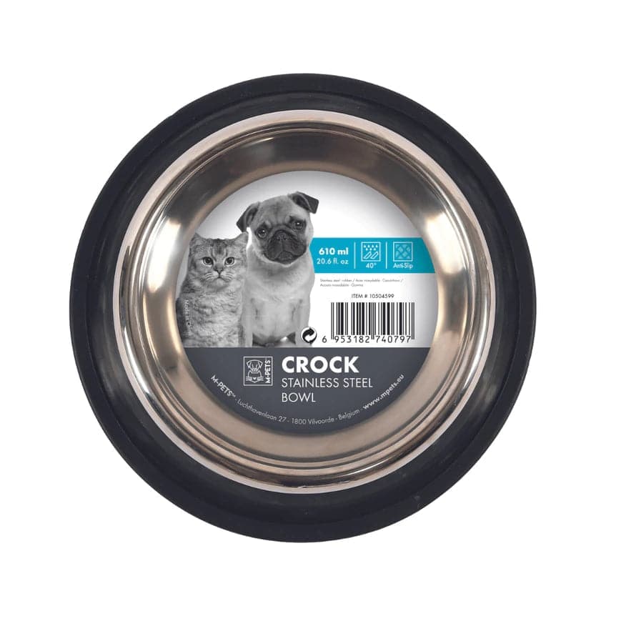 M-Pets Crock Stainless Steel Bowl for Pets