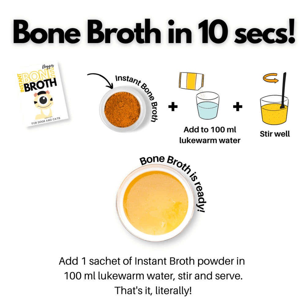 Doggos Instant Chicken Bone Broth with Fish for Cats and Dogs