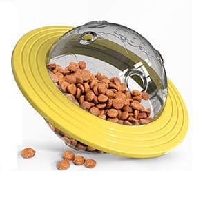 Emily Pets Treat Dispensing Play Toy for Dogs and Cats (Yellow) Both-Toys Emily Pets Yellow