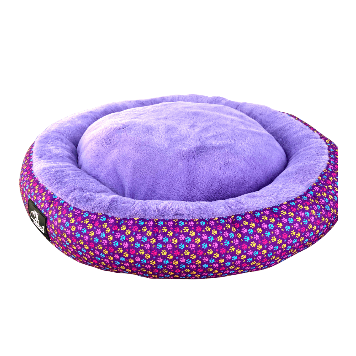 Caninkart Paws Premium Round Beds for Dogs and Cats (Lavender)