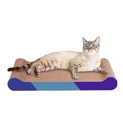 Goofy Tails Bone Shaped Scratcher for Cats (Blue)