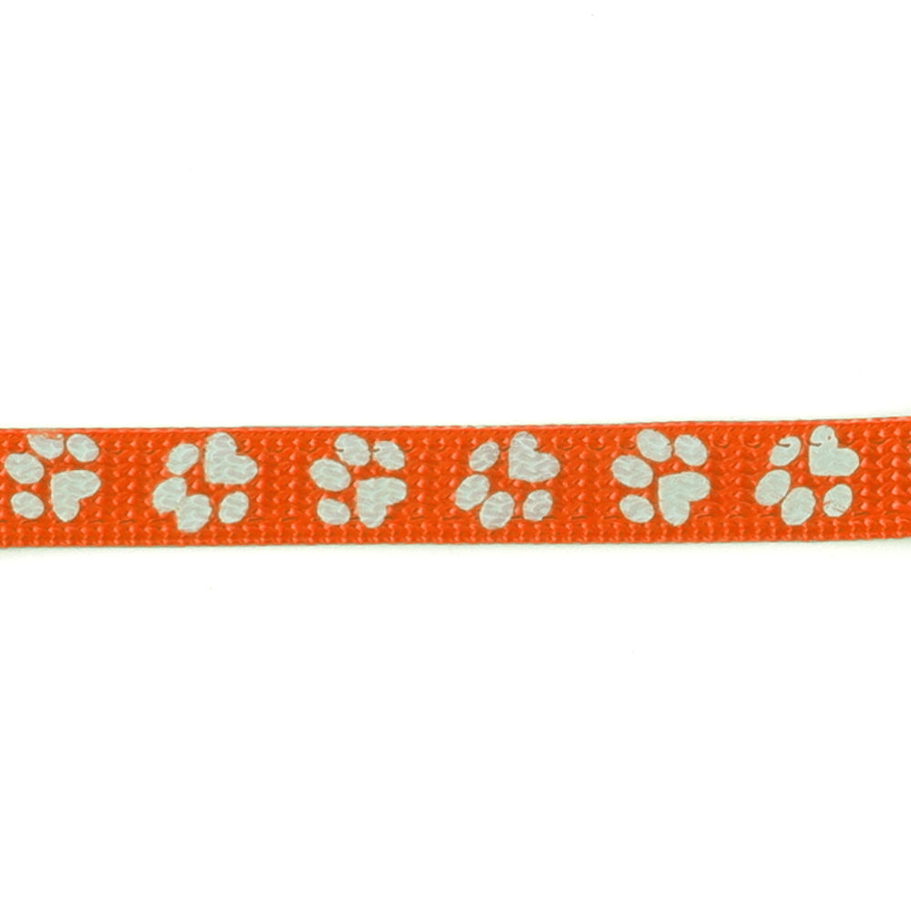 Basil Printed Collar for Cats & Puppies (Orange)