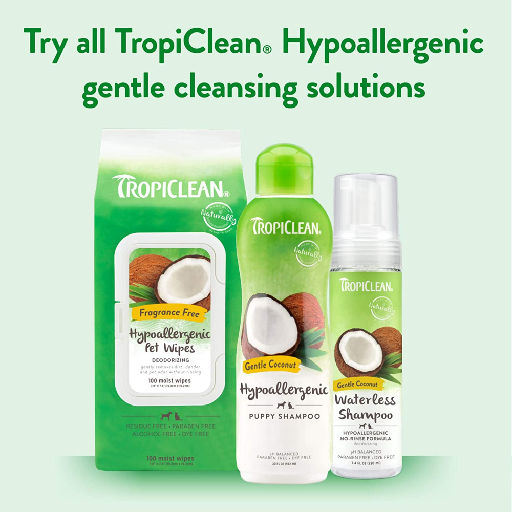 Tropiclean Gentle Coconut Hypoallergenic Shampoo for Dogs and Cats