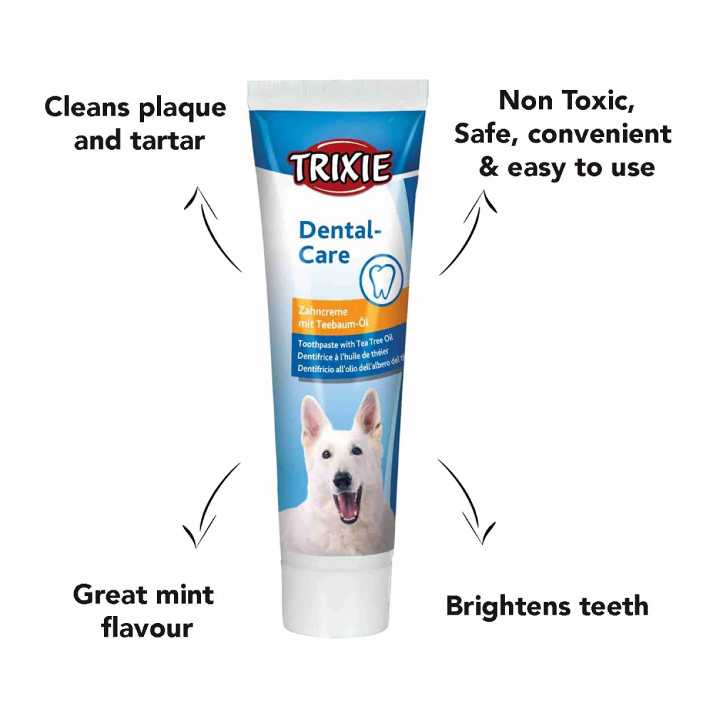 Trixie Toothpaste with Tea Tree Oil and Toothbrush for Dogs Dogs-Health & Wellness Trixie