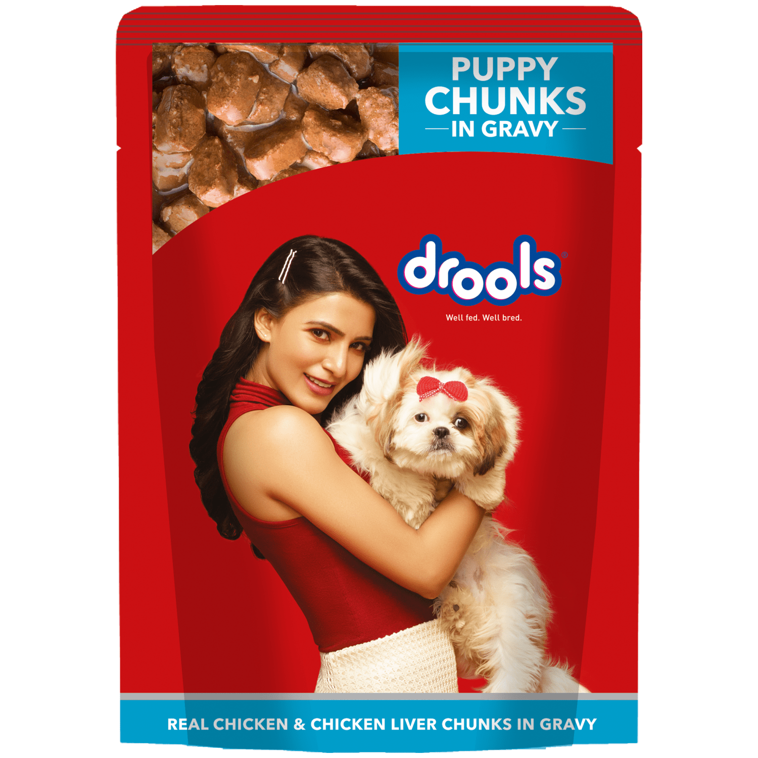 Drools Real Chicken & Chicken Liver Chunks in Gravy Puppy Dog Wet Food