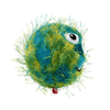 GiGwi Crazy Ball with Foam Rubber Ball and Squeaker Toy for Dogs (Green/Blue)
