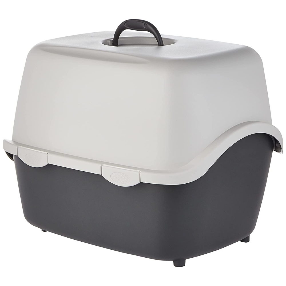 Trixie Vico Cat Litter Tray with Hood for Cats (Dark Grey) Litter Supplies Trixie