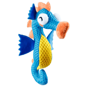 GiGwi Dental Mesh Seahorse Toy for Cats (Blue)