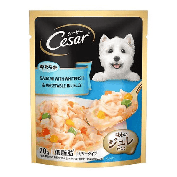 Cesar Sasami with Whitefish & Vegetable in Jelly Dog Wet Food