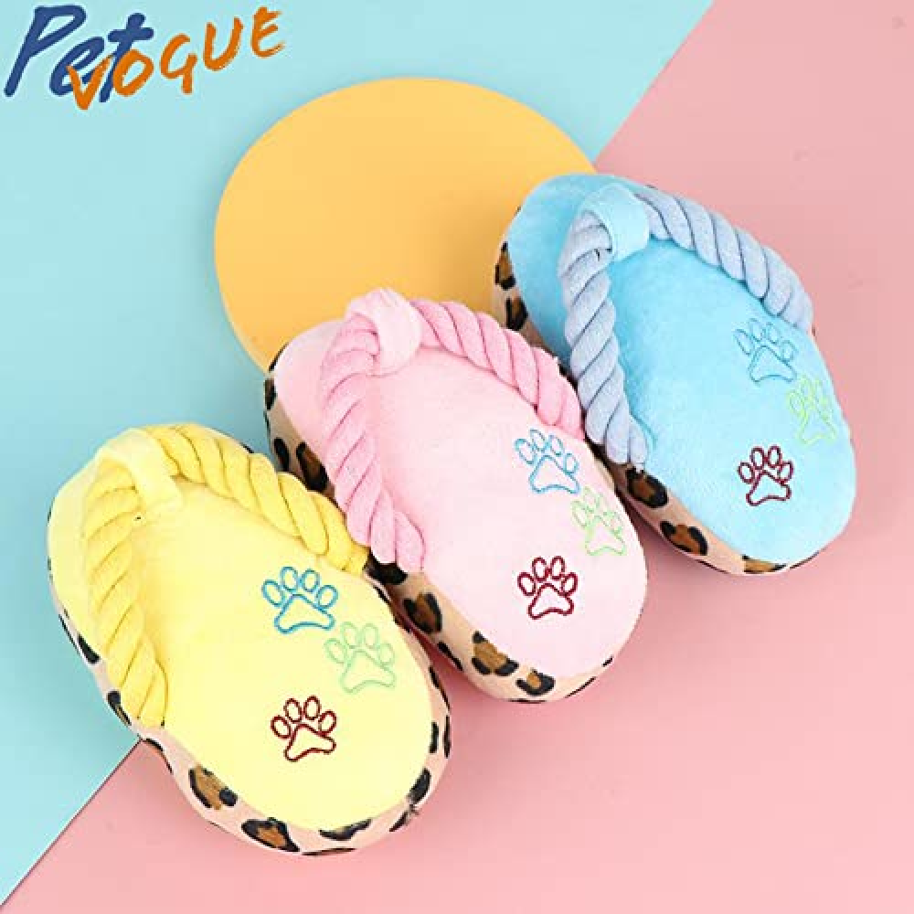 Pet Vogue Sandal Shaped Plush Toy for Dogs (Pink)