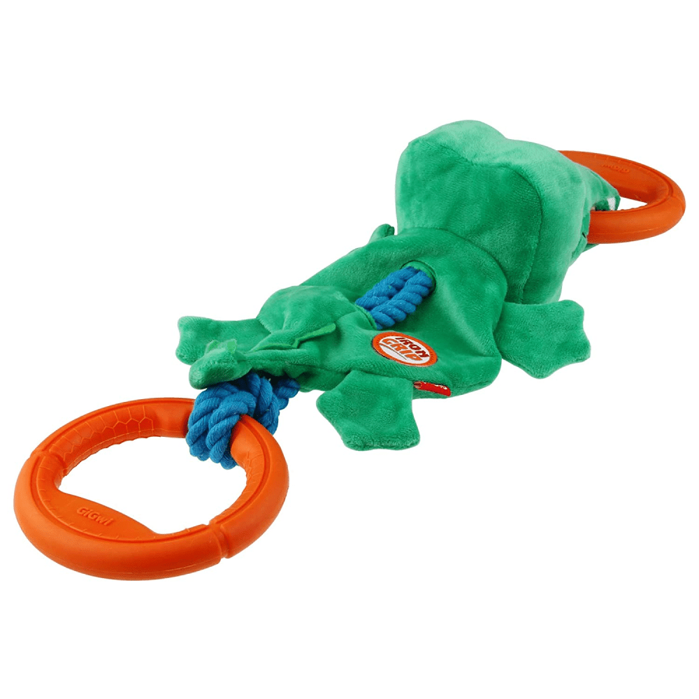 GiGwi Iron Grip Crocodile Plush with TRP Handle Toy for Dogs
