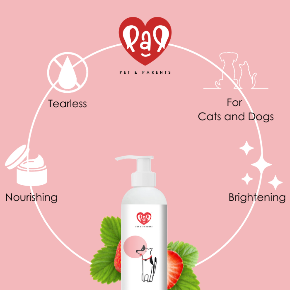 Pet And Parents Brightening Tearless Strawberry Conditioner for Dogs and Cats