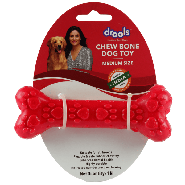 Drools Non Toxic Rubber Chew Bone Teething Toy for Puppies and Dogs | For Aggressive Chewers