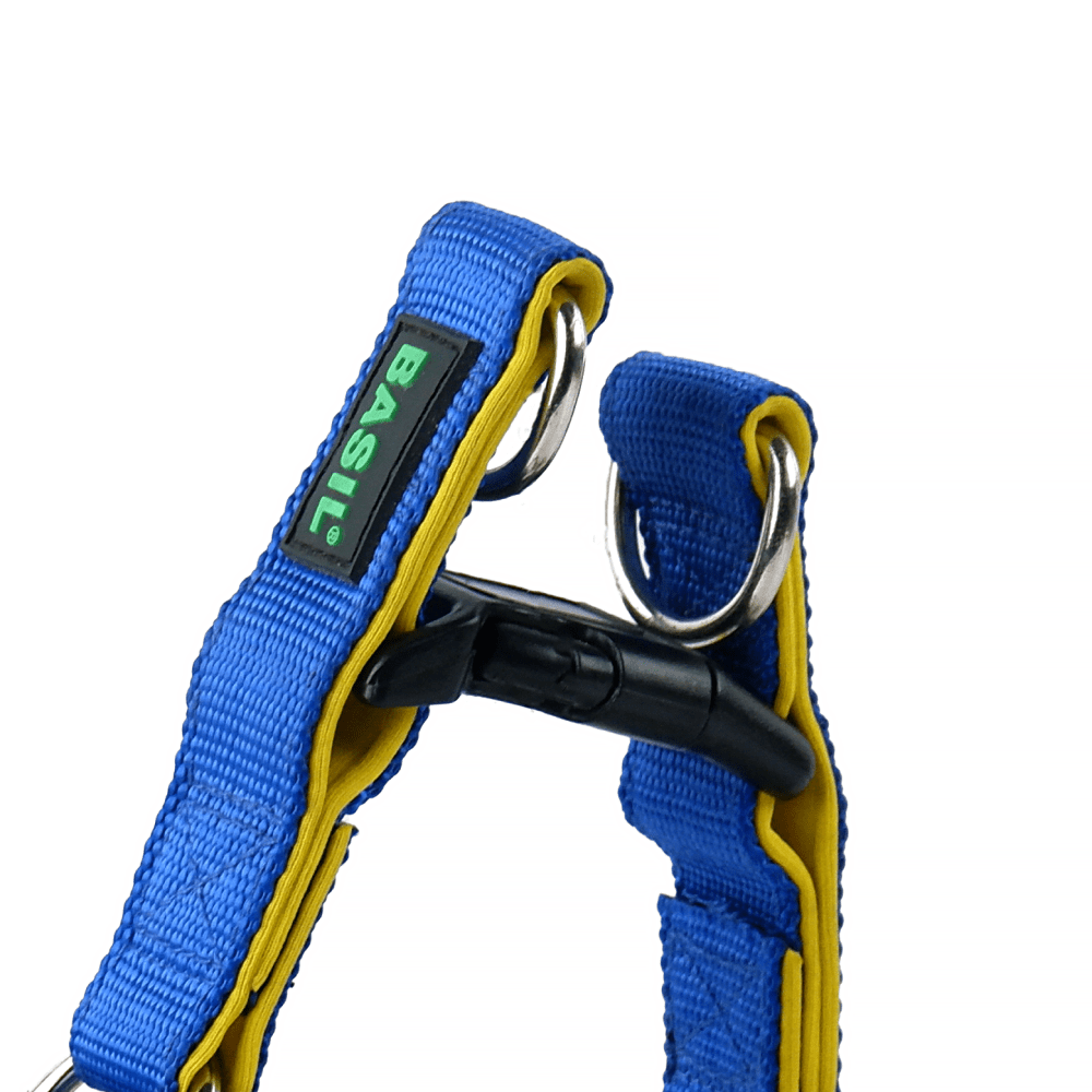 Basil Nylon Padded Adjustable Harness for Dogs (Blue)