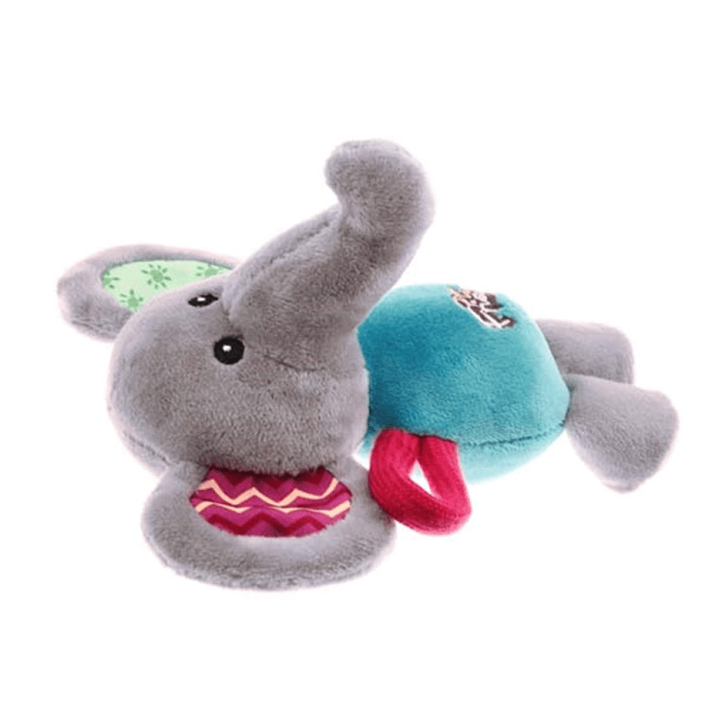 GiGwi Plush Friendz with Squeaker Elephant Toy for Dogs | For Soft Chewers