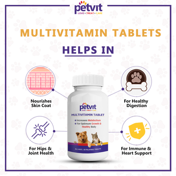 Petvit Multivitamin & Multimineral Tablets for Dogs and Cats