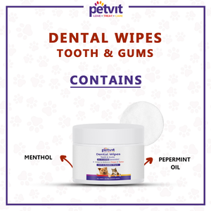 Petvit Dental Wipes for Dogs and Cats