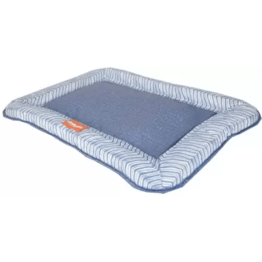 Emily Pets Square Shape Bed for Pets (Blue)
