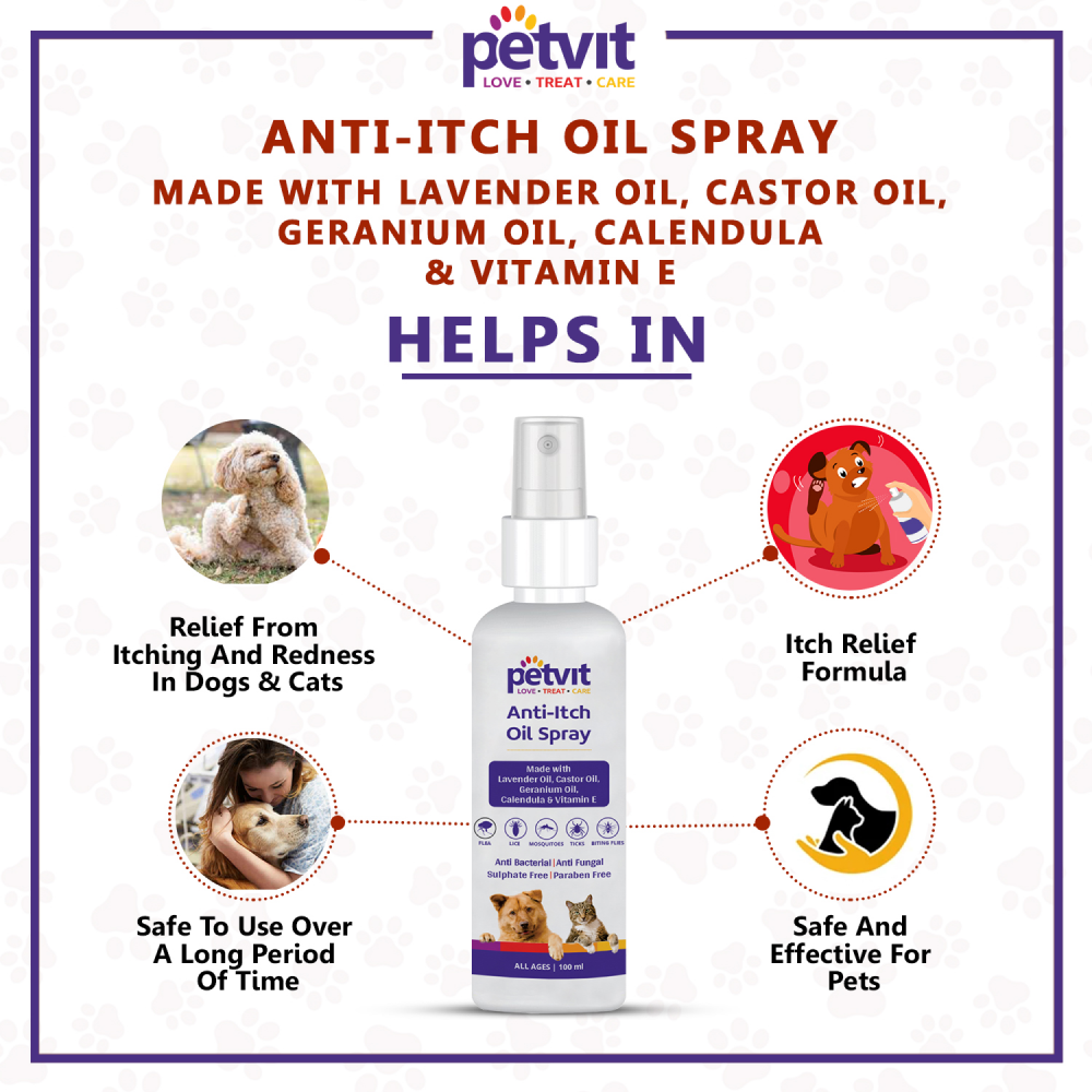 Buy Petvit Anti Itch Oil Spray for Cats Dogs Online Supertails