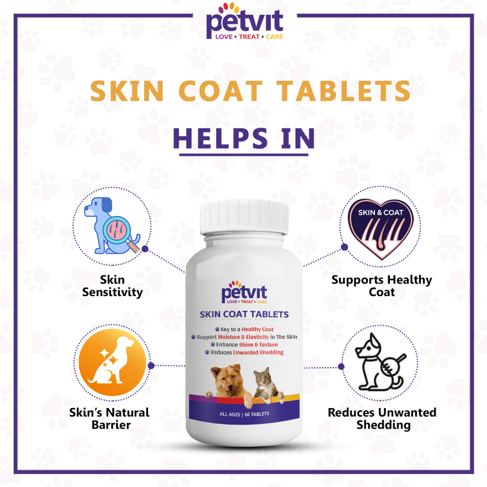 Petvit Skin & Coat Tablets for Dogs and Cats