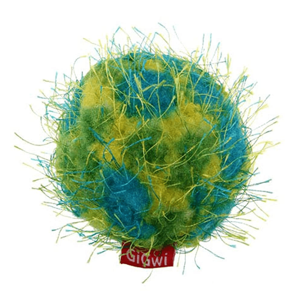 GiGwi Crazy Ball with Foam Rubber Ball and Squeaker Toy for Dogs (Green/Blue)