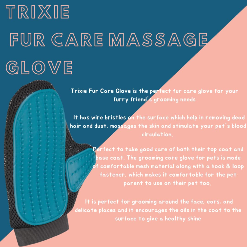 Trixie Fur Care Massage Glove for Dogs and Cats (18x24cm)