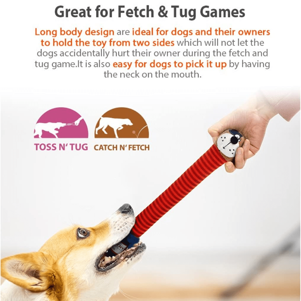 GiGwi Crunchy Neck Dog Plush Friendz with Bone & Squeaker Toy for Dogs