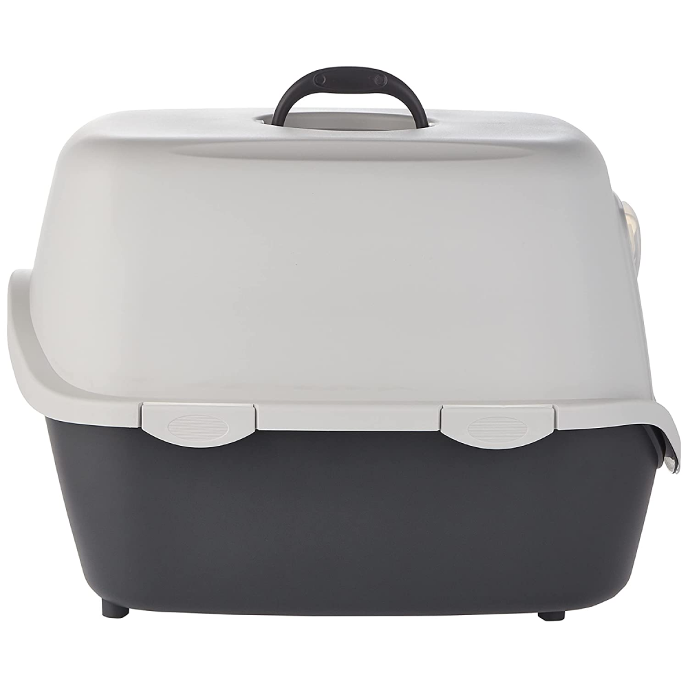 Trixie Vico Cat Litter Tray with Hood for Cats (Dark Grey) Litter Supplies Trixie