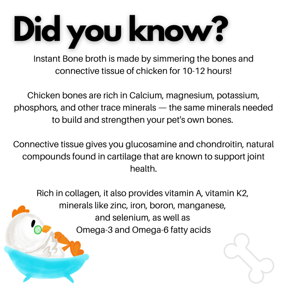 Doggos Instant Chicken Bone Broth for Dogs and Cats Dog Treats + Others Doggos
