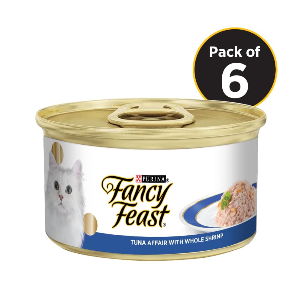 Purina Fancy Feast Tuna Affair with Whole Shrimp Cat Wet Food (5 + 1 Free)