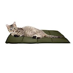 Hiputee Rectangular Shape Waterproof Polyester Fabric Flat Pad Bed for Dogs and Cats (Green)