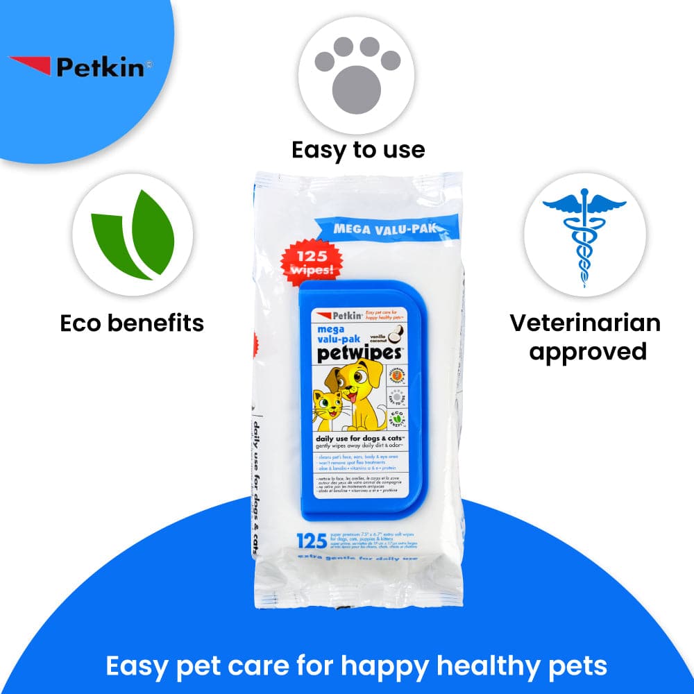 Petkin Mega Value Pack Petwipes for Dogs and Cats Both-Grooming Supplies Petkin