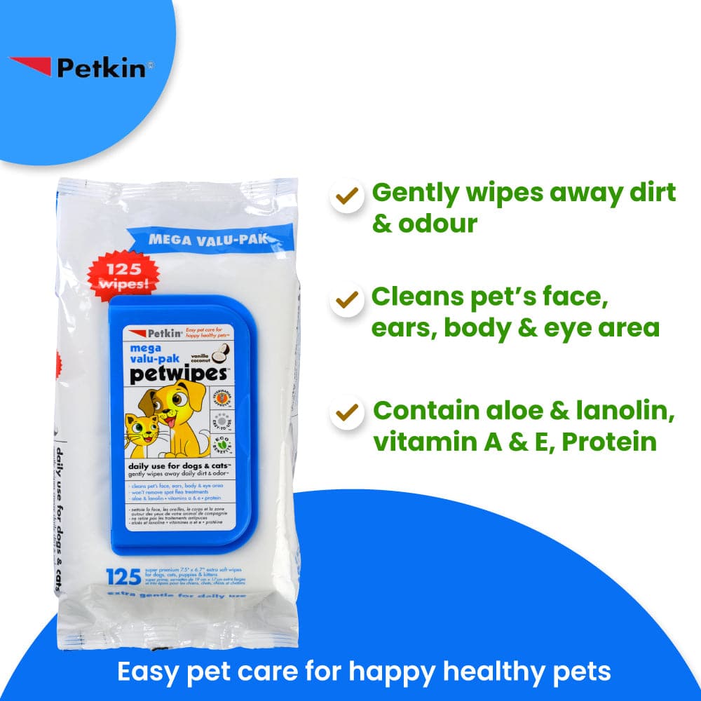 Petkin Mega Value Pack Petwipes for Dogs and Cats Both-Grooming Supplies Petkin