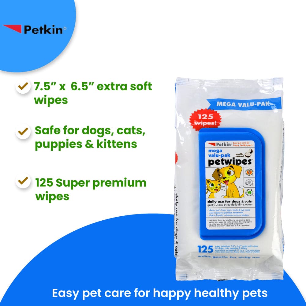 Petkin Mega Value Pack Petwipes for Dogs and Cats Both-Grooming Supplies Petkin