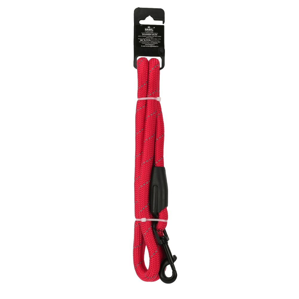 Basil Rope Leash for Dogs and Cats (Red)