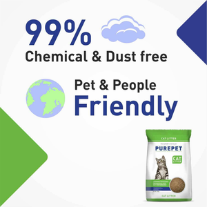 Purepet Lavender Scented Clumping Cat Litter and Petcrux Scoopable Montonite Jasmine Scented Cat Litter in Reusable Jute Bag (5kg + 5kg)