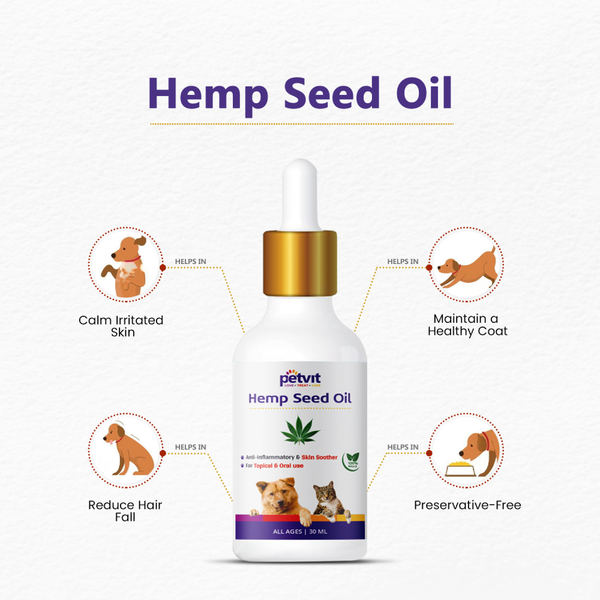 Petvit Hemp Seed Oil for Dogs and Cats