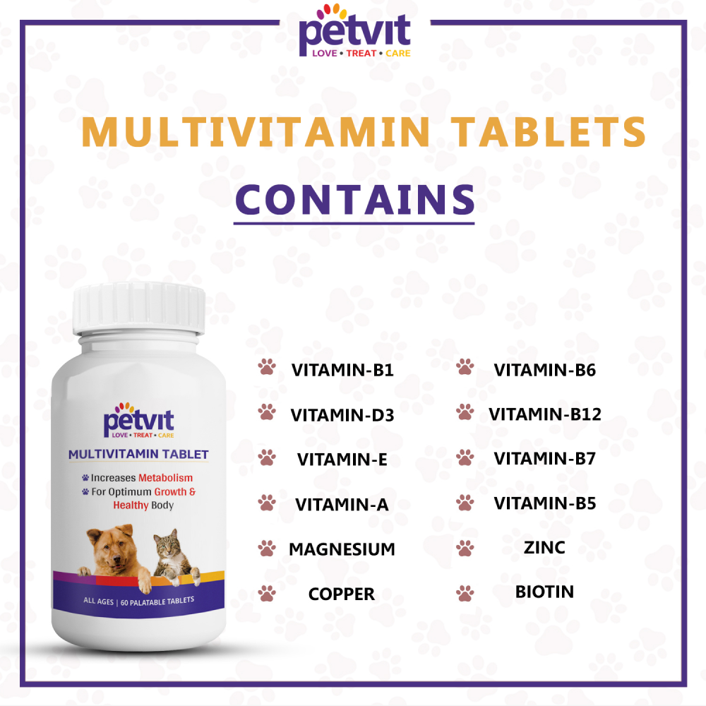 Petvit Multivitamin & Multimineral Tablets for Dogs and Cats